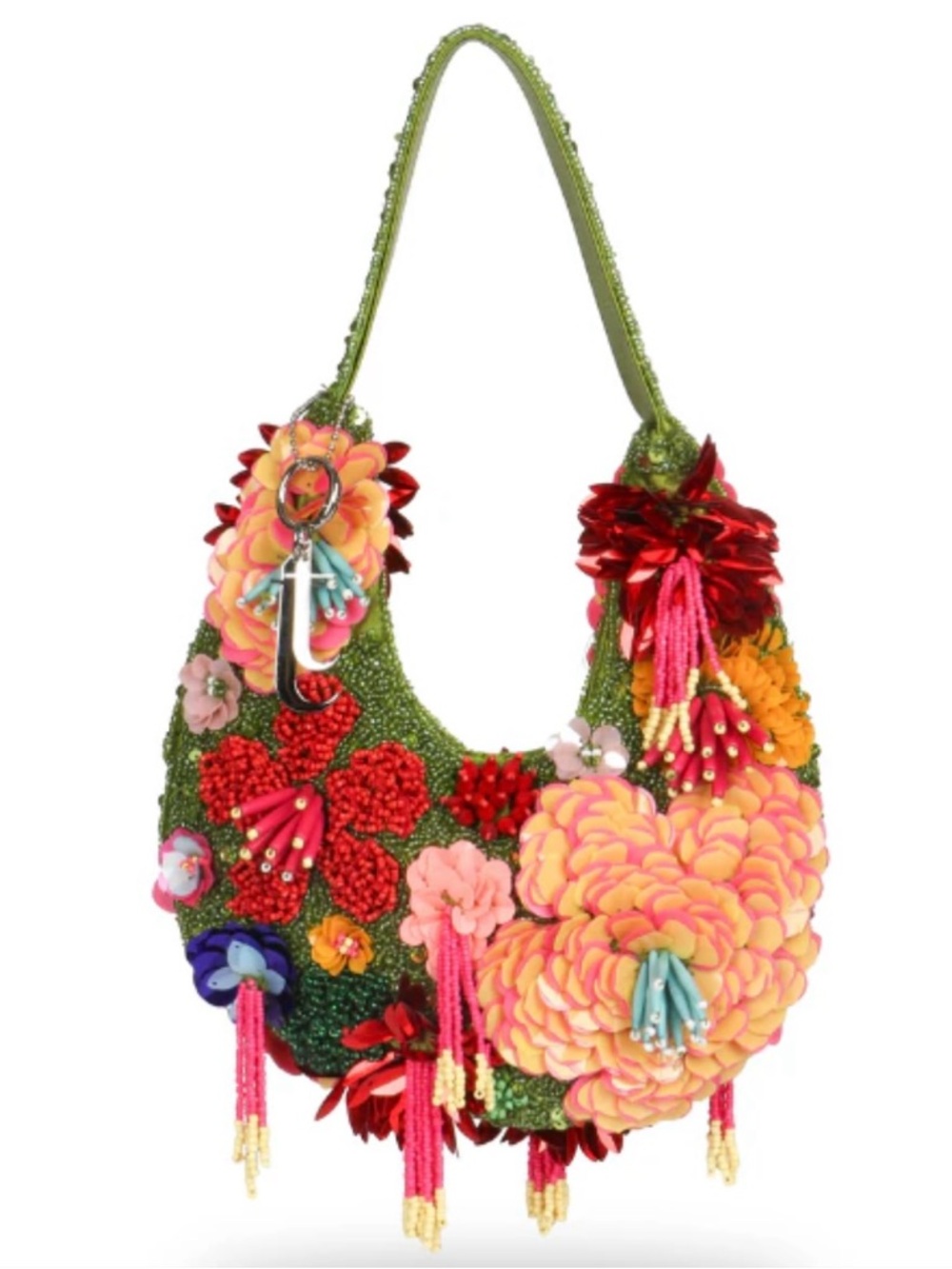 Viral Floral beaded Bag, Marshalls beaded bag, tjmaxx beaded bag,